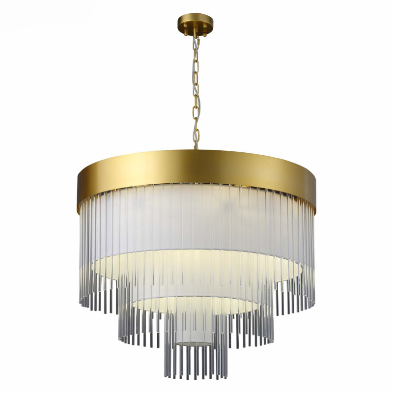 Люстра подвесная 80 см, 480W, ST LUCE AVERSA SL1352.203.12 Золотистый