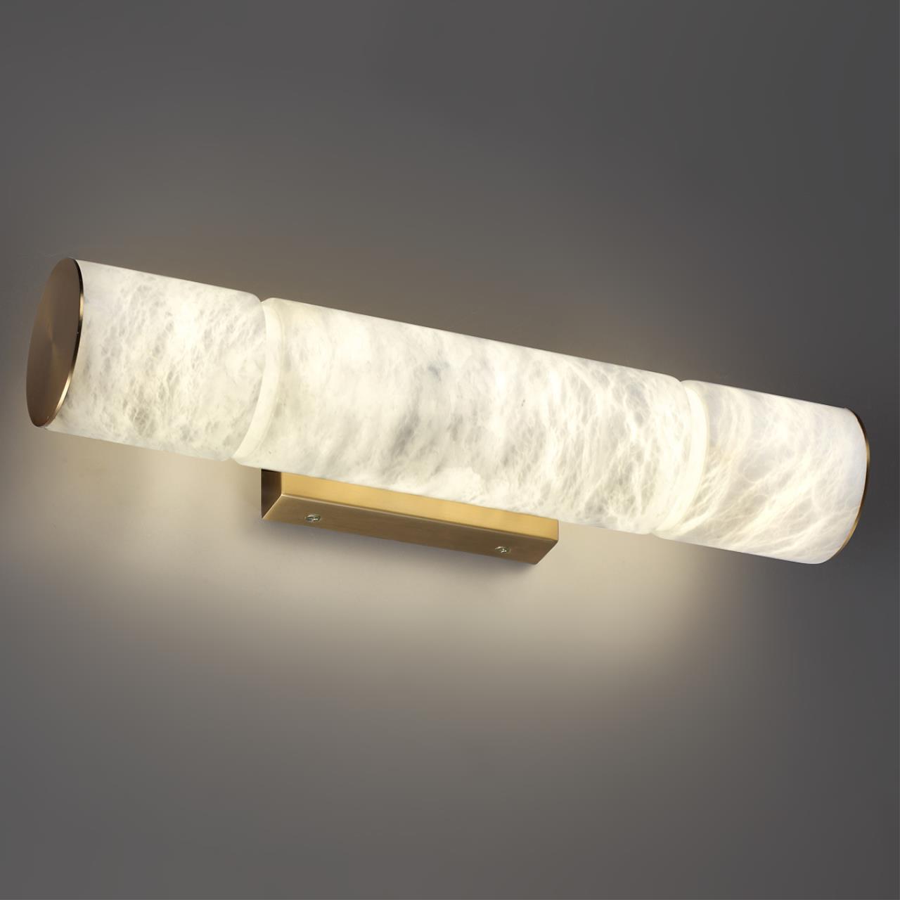 Бра 12*10,8*40,4 см, 1 LED*12W, 3000 К, Odeon Light Marbella, латунь 6674/12WL