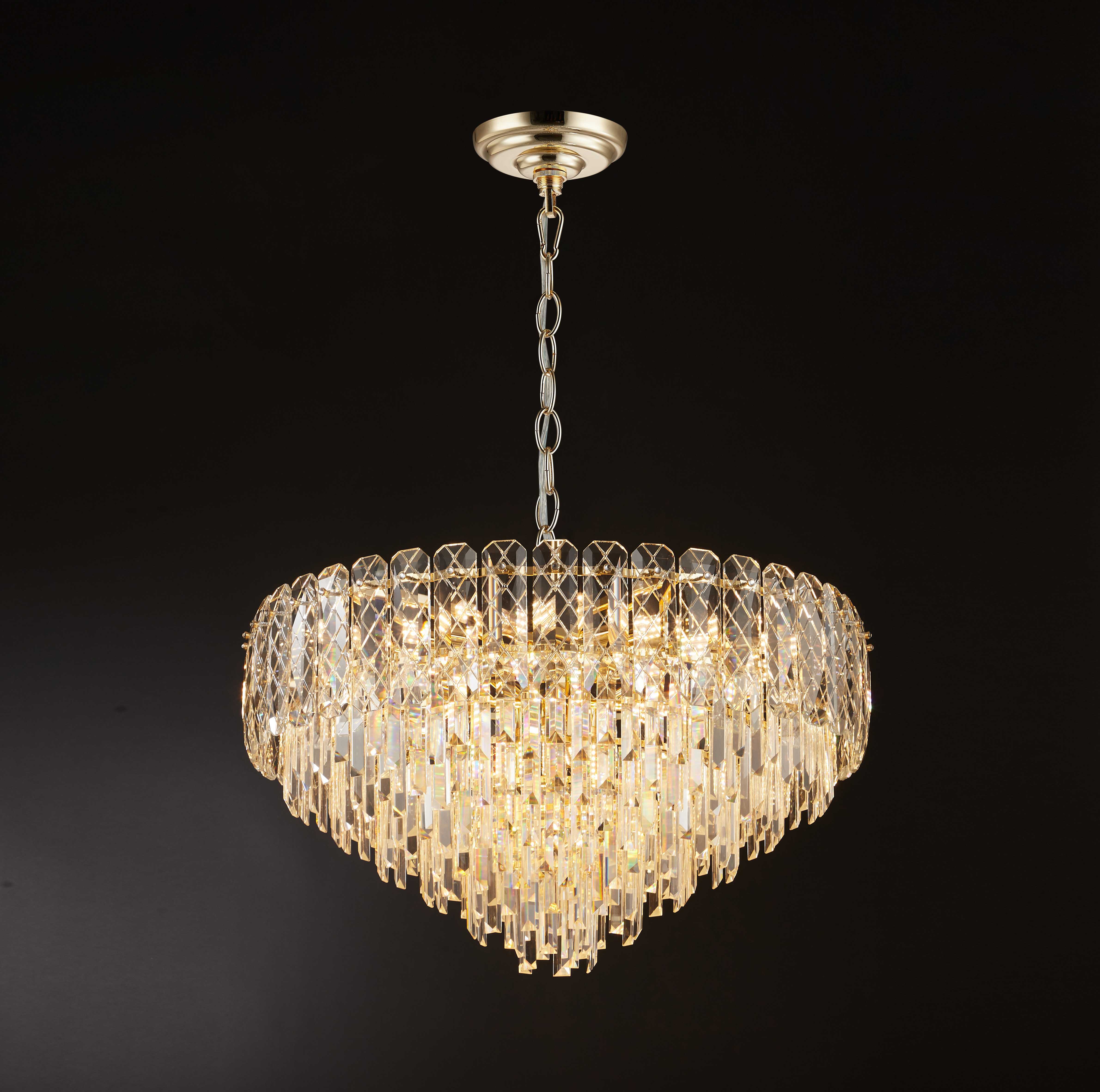 Люстра  800*430, 18*E14, 40W NewRgy Cristallo B12-D800 H-GOLD, Золото