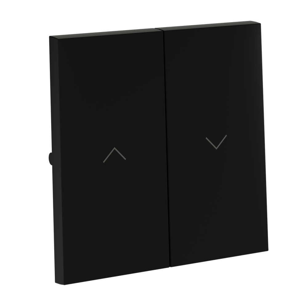 Клавиши для выключателя жалюзи, черный матовый Voltum S70 VLS002508, Пластик Soft touch