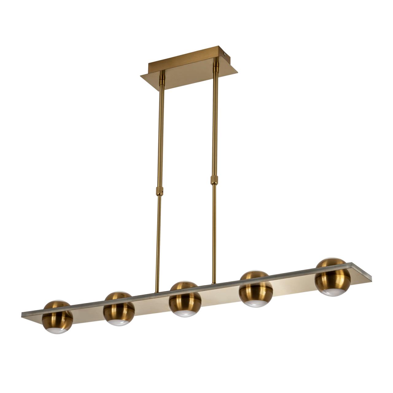 Подвесной светильник 90*12*70 см, LED 50W, 3000 / 6000K, Бронза LED4U L7515-11 AB