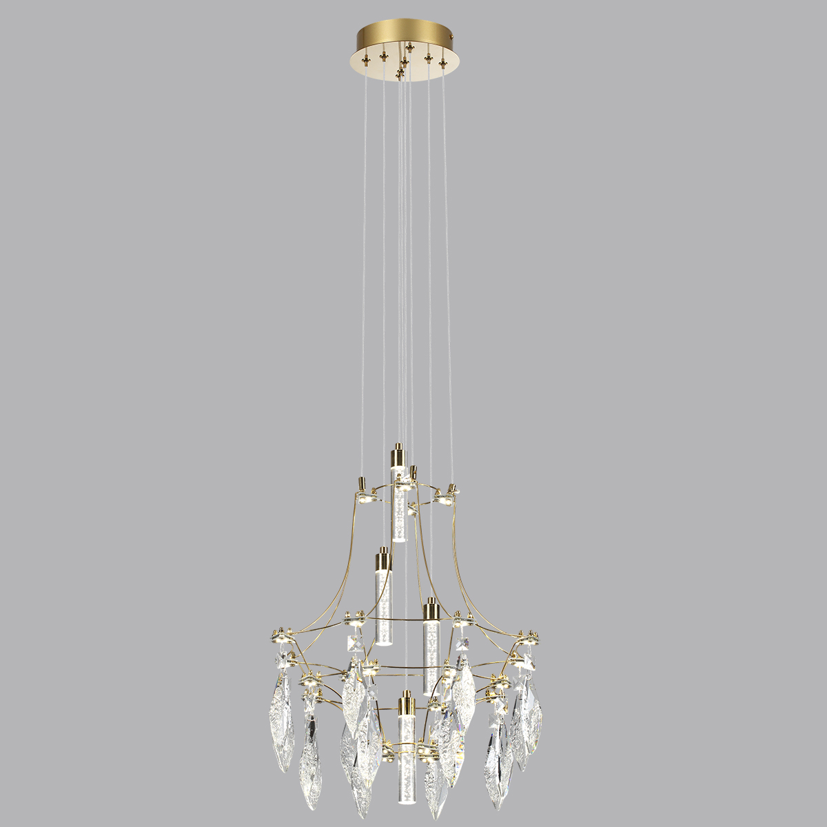 Подвесной светильник 41 см, LED*35W, 4000К, 3150lm Odeon Light Flamenco 7000/35L, золото