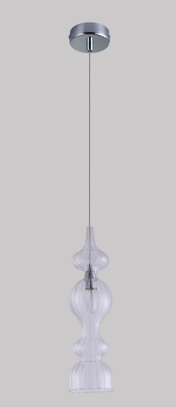 Светильник подвесной 13 см, Crystal Lux IRIS SP1 A TRANSPARENT Хром
