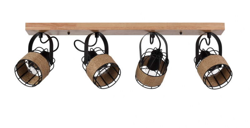 Спот 16*78*20 см, 4*E27 черный Vele Luce Extra VL6472W04