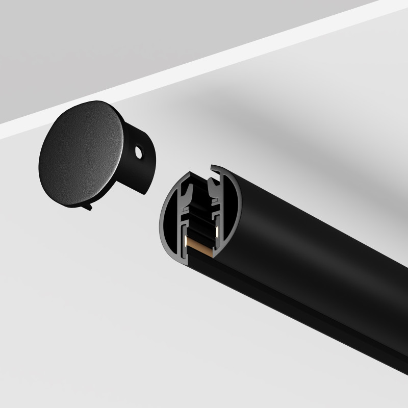 Шинопровод накладной/подвесной для трековых светильников 200*2*2 см, Maytoni Technical  Busbar trunkings Levity TRX184-R-112B черный