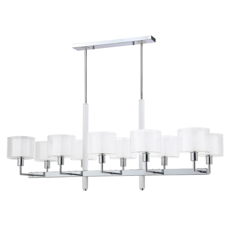 Люстра 109 см Crystal Lux MAESTRO SP-PL10 L1100 CHROME Хром/черный