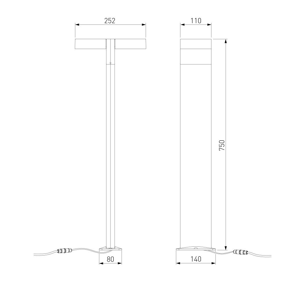 Ландшафтный поворотный светильник Twin 3000K IP54 35170/F черный Elektrostandard  4690389219443, a072076