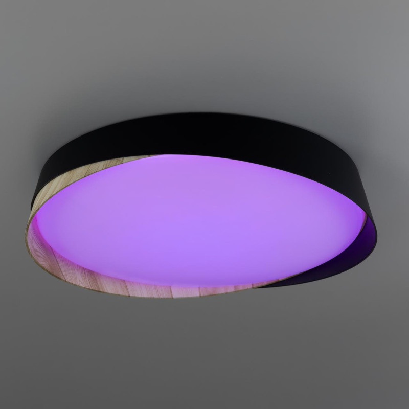 Светильник 42 см, 48W, 3000-5500K с пультом Citilux CL754351G BONNY Черный+Клен LED