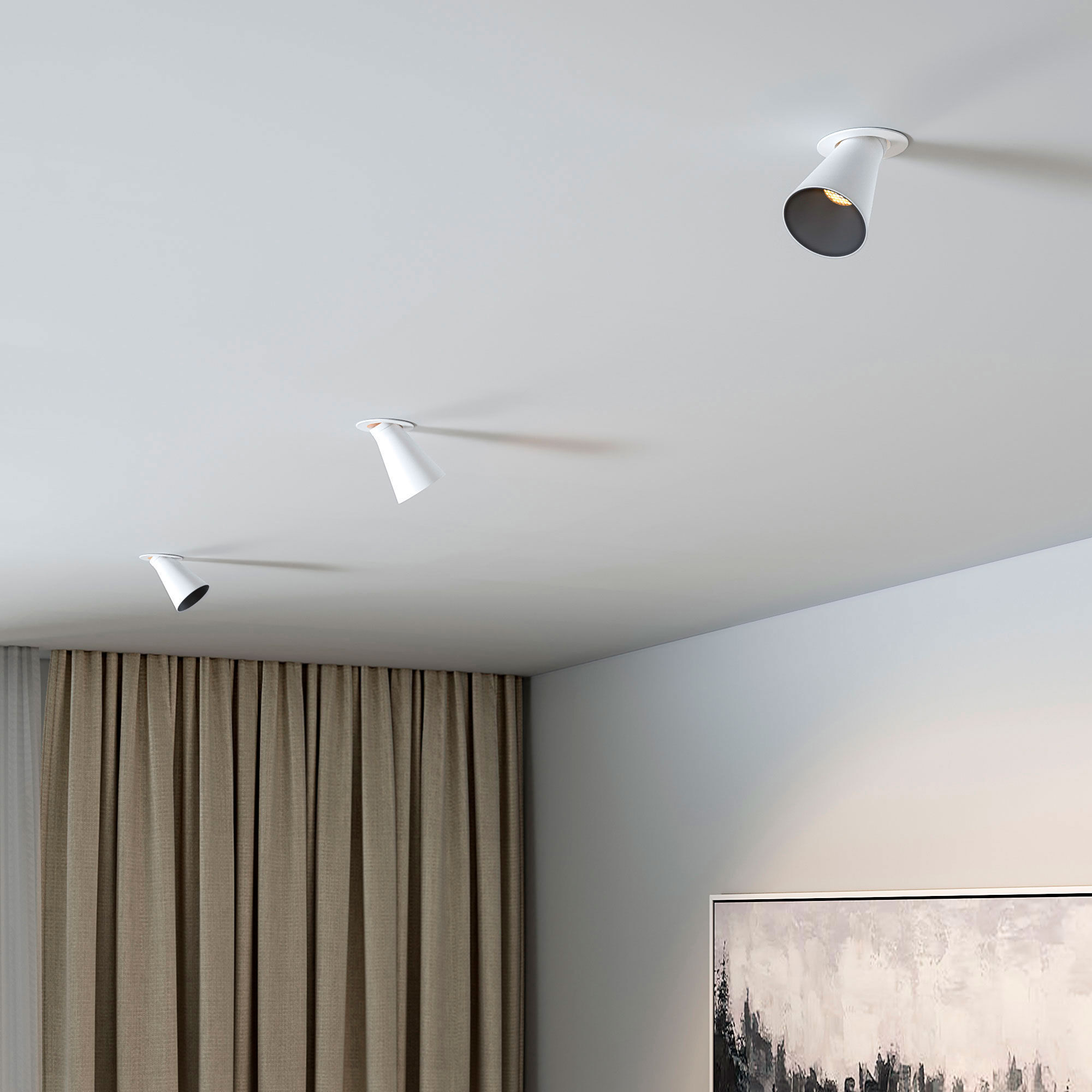 Потолочный акцентный светильник 6,4*6,4*9,6 см, 8W 3000K Elektrostandard Bell 25097/LED белый