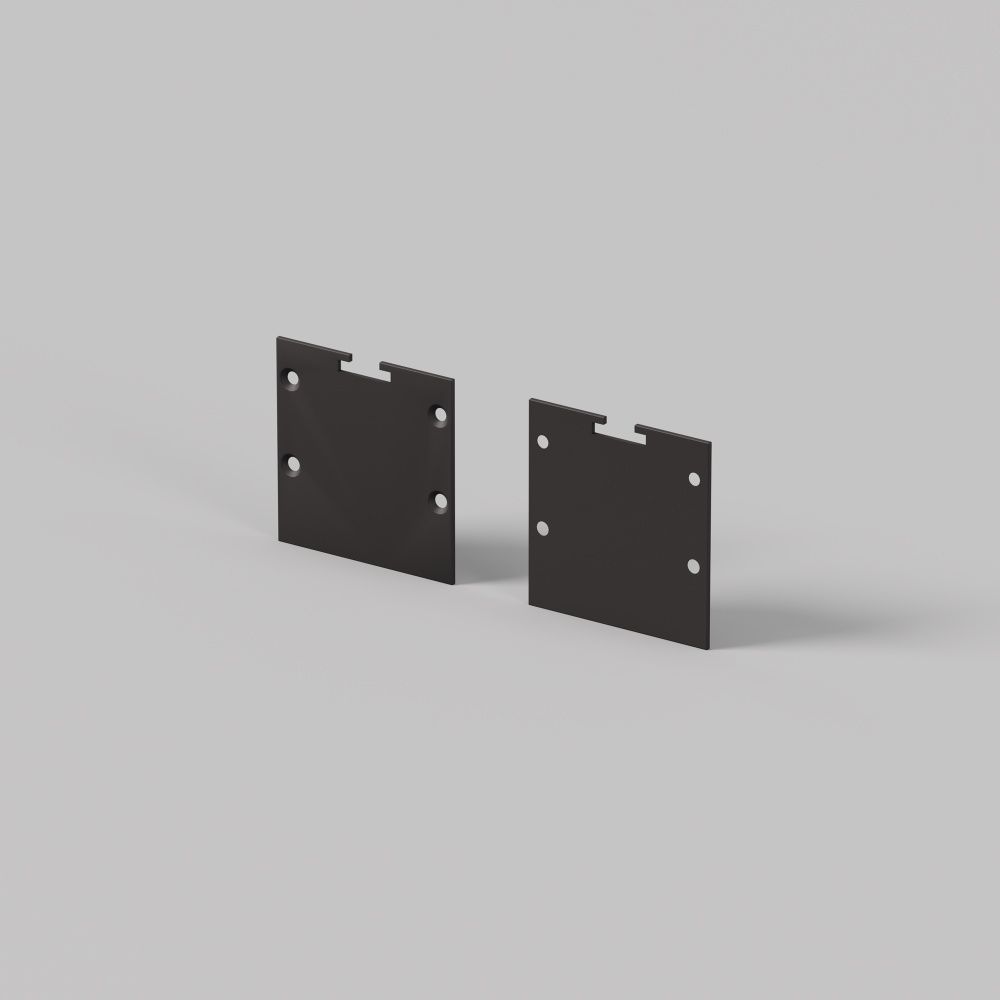 Комплект заглушек (для профиля 35×35) 2 шт., ALM-3535BT-B-EC 642038, *4*4 см, Maytoni Led Strip 642038, Черный