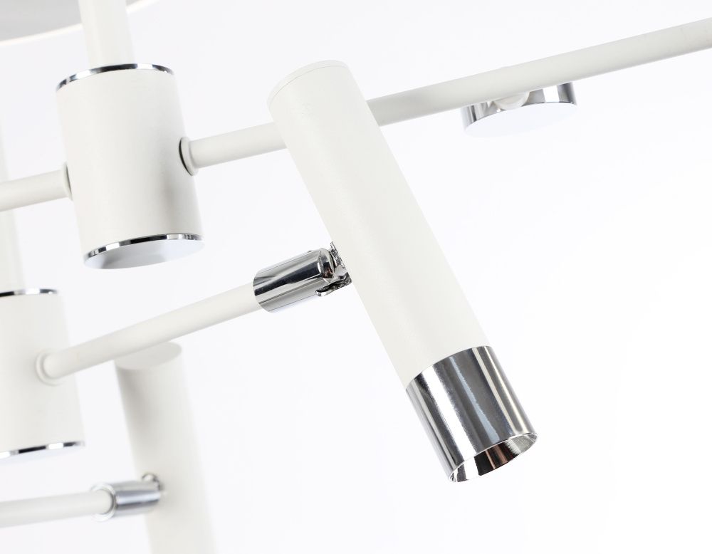 Потолочный светодиодный светильник с пультом управления **30- см, **W, 3000-6400K, Ambrella Light Comfort FL51646, белый, хром,