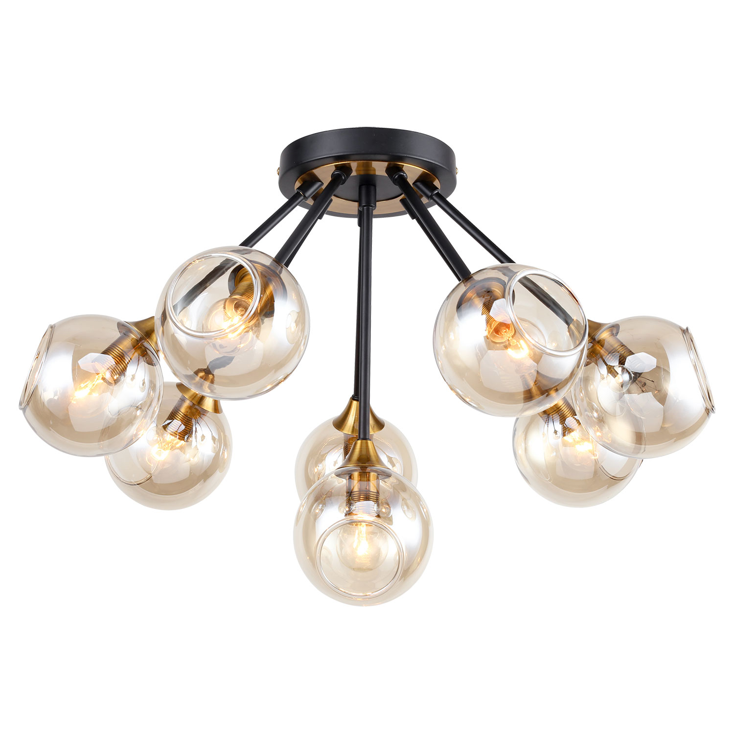Люстра Lussole Ouachita GRLSP-8275, 59*41 см, черный
