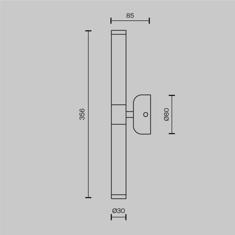 Бра 36 см Maytoni LED Axis MOD106WL-L10G3K, 10W LED, 3000K, золото