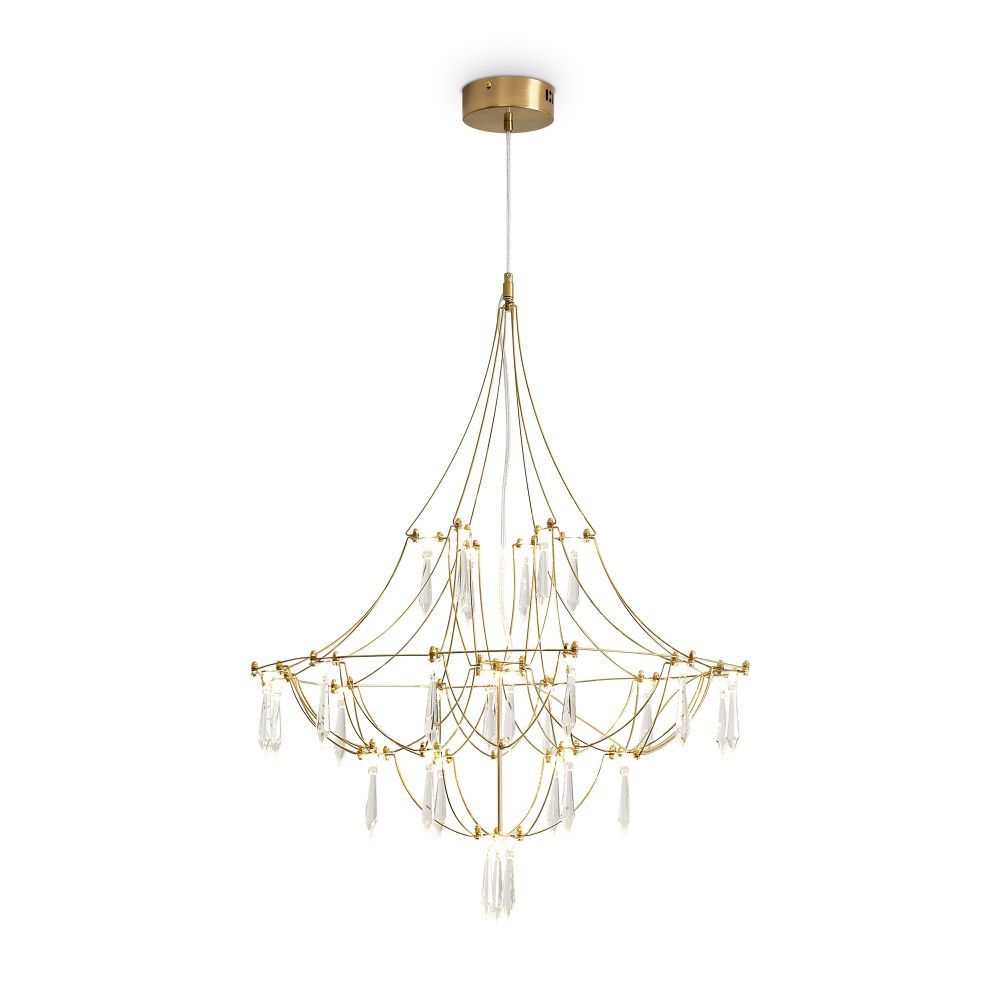 Подвесной светильник 80-170 см, LED*18W, 3000K, Freya Amela FR6138PL-L21BS, Латунь