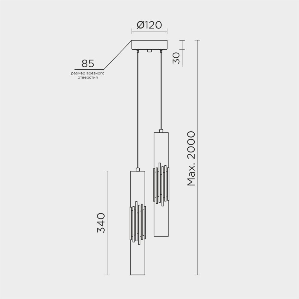 Светильник *12*34 см, LED*11W, 4000K, Modelux  ML.88987.2 GD, Золото