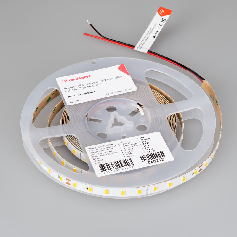 Лента ULTRA-C72-10mm 24V Warm3000 (7.2 W/m, IP20, 5630, 5m) (Arlight, высок.эфф.200 лм/Вт) 040212. Цена указана за 5 метров. Продается кратно 5 метрам.