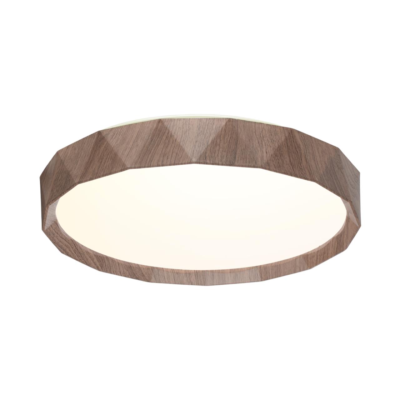 Cветильник 38,5*6,8 см, LED 48W, 4000 К, IP43, белый/коричневый, пластик Sonex Zif Wood, 7637/DL