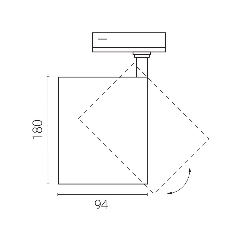 Светильник BARRA с тонким адаптером *9,4*18 см, *40W, 2700-4200-6000K, Lightstar Canno Pro C4406SS, Белый