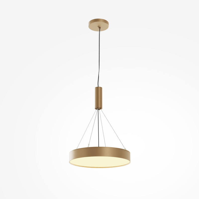 Накладной светильник 40*40*6 см,  LED, 45W, 3000К, Maytoni Technical Zon C032CL-45W2.7K-RD-MG золото матовое