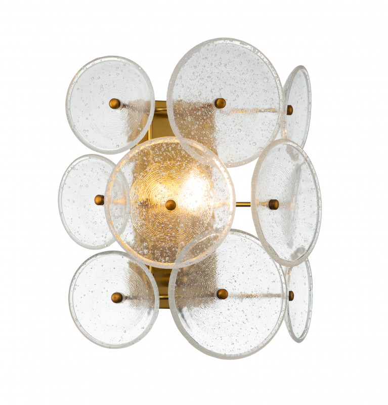 Настенный светильник 300*150*350 мм, 1*E14 золото Indigo Soffio V000019, 12020/1W Gold