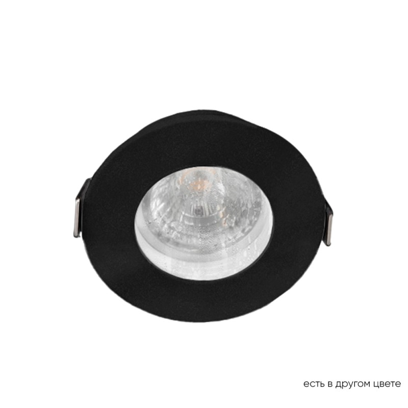 Светильник встраиваемый 8,4 см, 1*GU10*35W,  Crystal Lux CLT 045C1 BL IP44, Черный