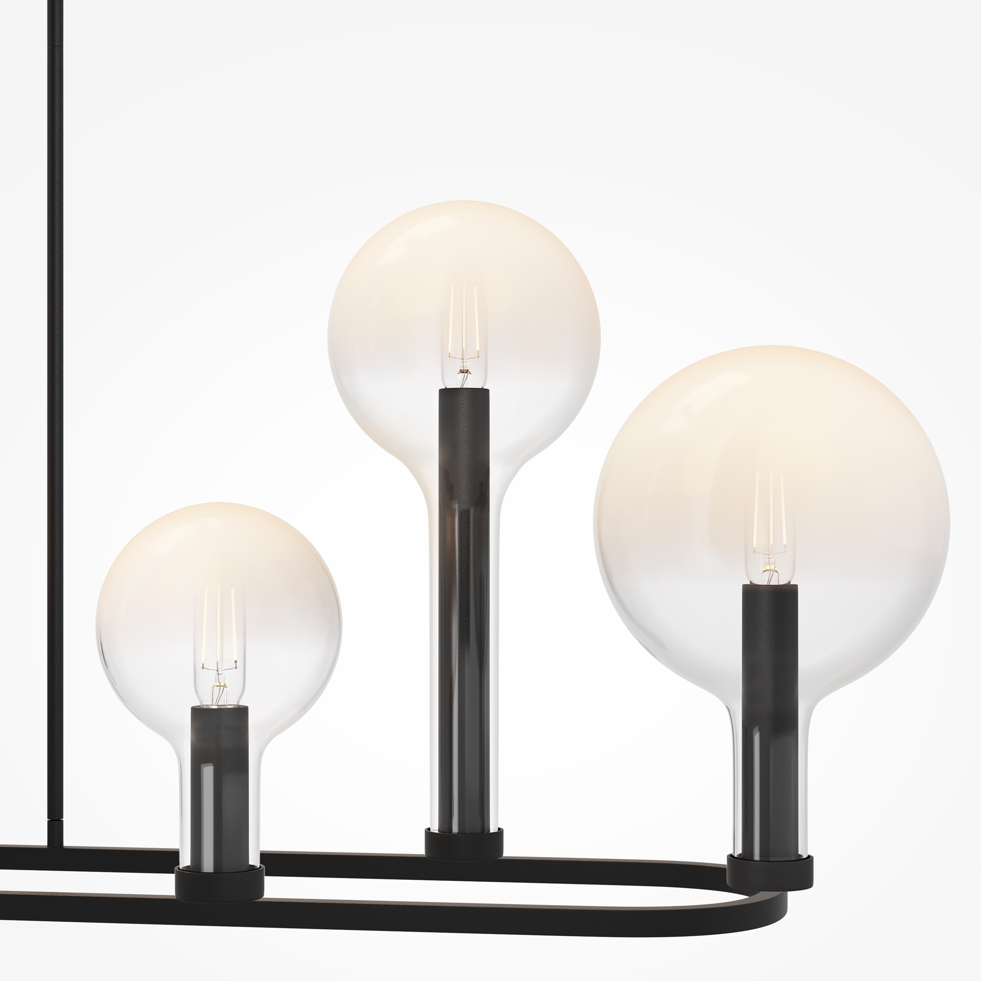 Подвесной светильник 100*48-75 см, 6*E14, 40W Maytoni Status MOD333PL-06B1, Черный