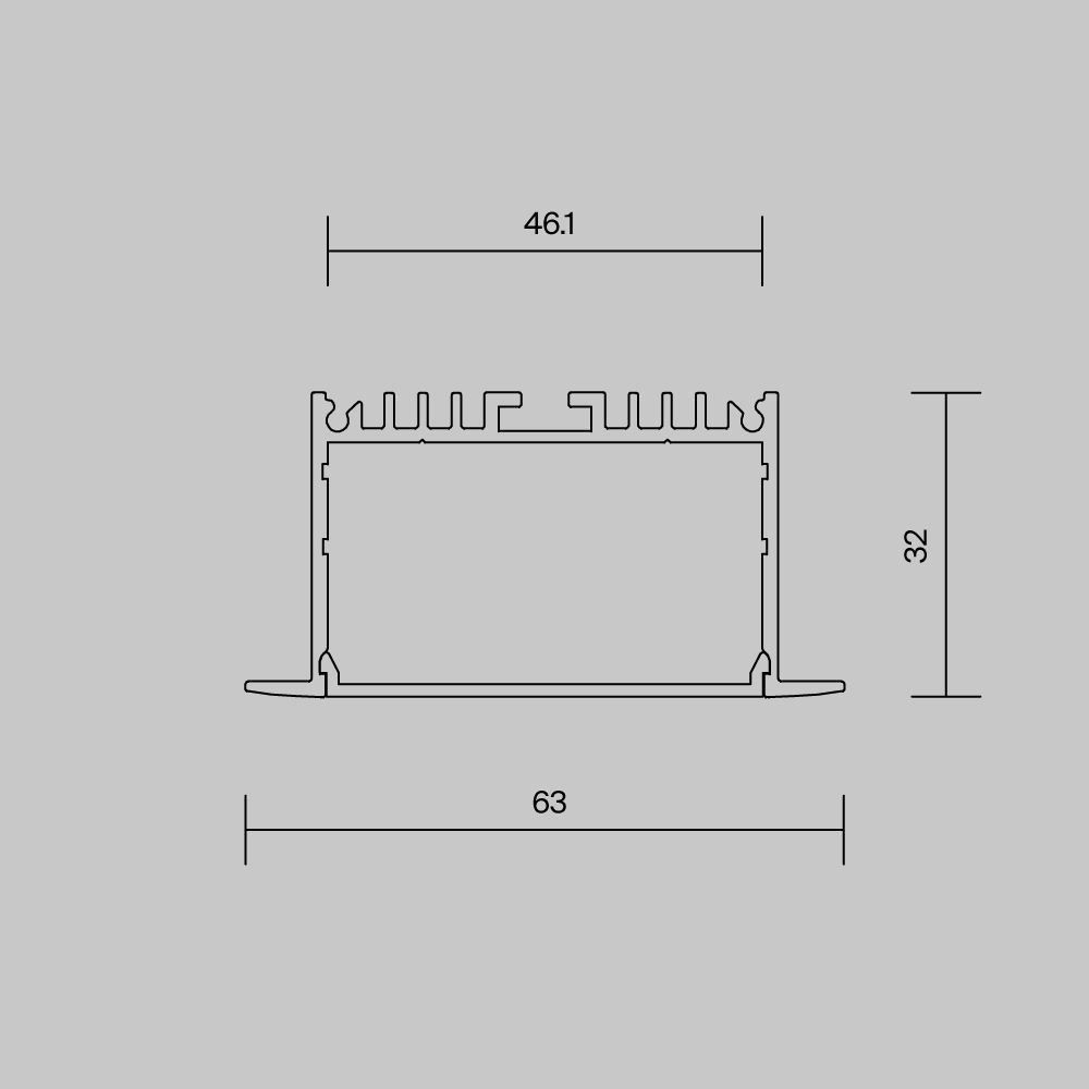 Встраиваемый с накладным фланцем профиль Maytoni Led Strip  Серебро 642003, Белый
