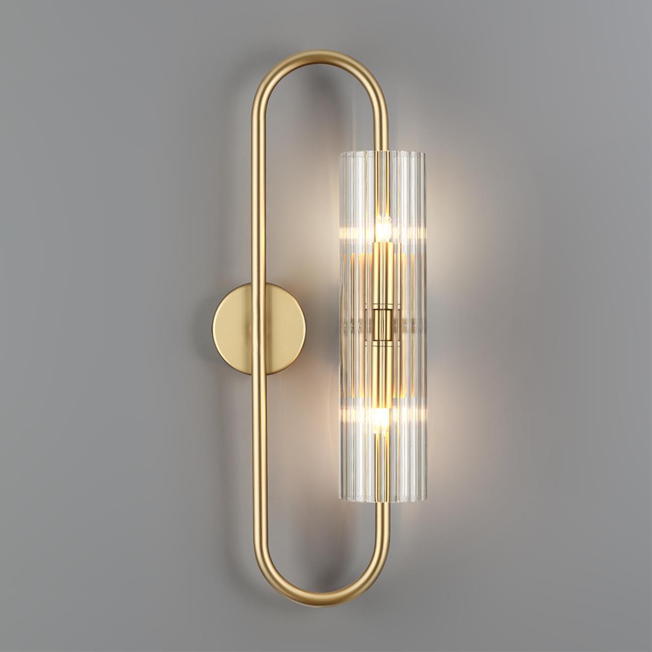 Бра 17,5*40 см, 2*G9 Lumion TORONTO 6560/2W золотой, прозрачный