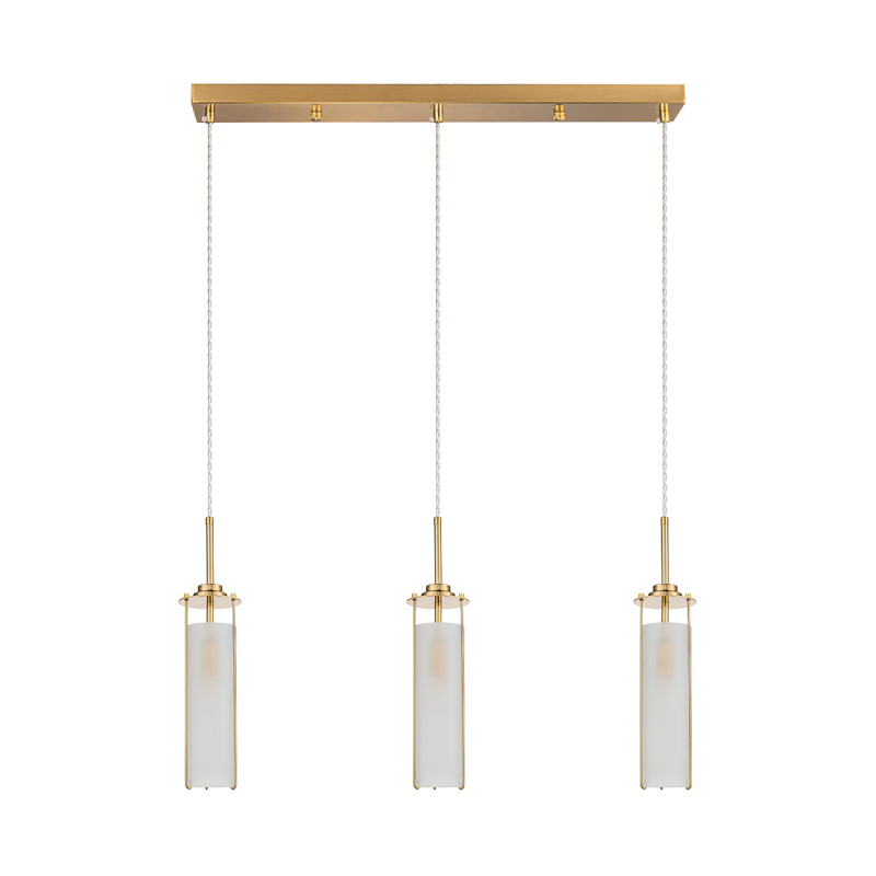 Подвесной светильник 10*60*196,5 см, 3*E14*40W, Indigo Modern V000416, бронзовый, 11038/3P Brass