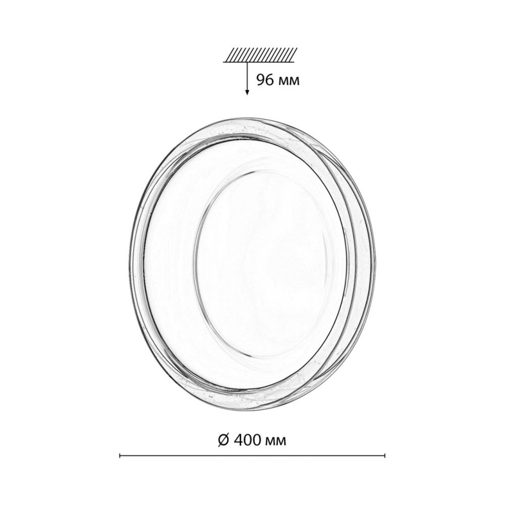 Светильник *40*-9,6 см, 1*LED*48W, 3000-4000-6000K, Sonex PORTMAN 7777/DLN, белый/серый
