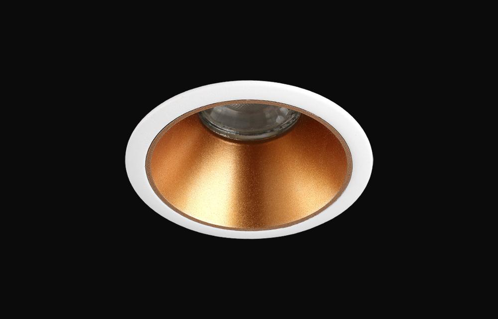 Светильник встраиваемый 9 см, Crystal Lux CLT 052C WH-GO Белый/Золотой