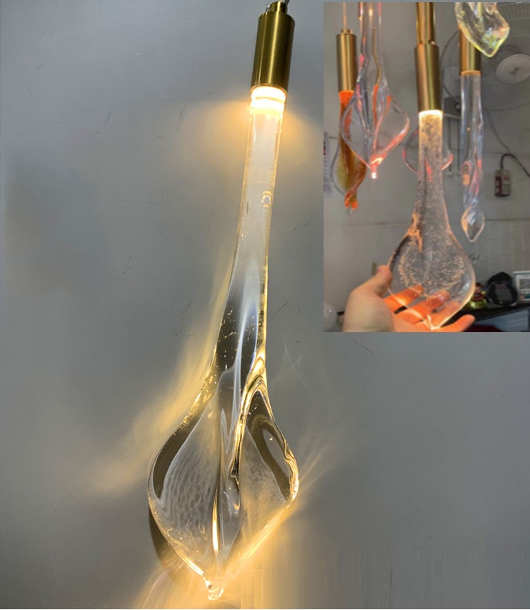 Светильник DZN-13475 БРОНЗА+ПРОЗРАЧНЫЙ  D100/H430+1500/1/LED/...W/4500K VST 24-05 (1/20)