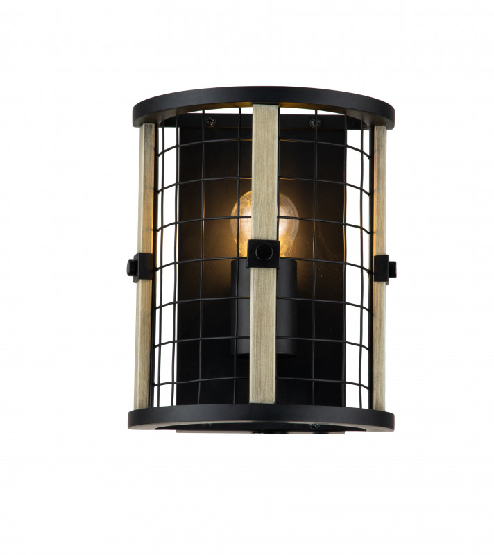 Настенный светильник 120*175*210 мм, 1*E14 чёрный Indigo Castello V000034, 10014/1W Black