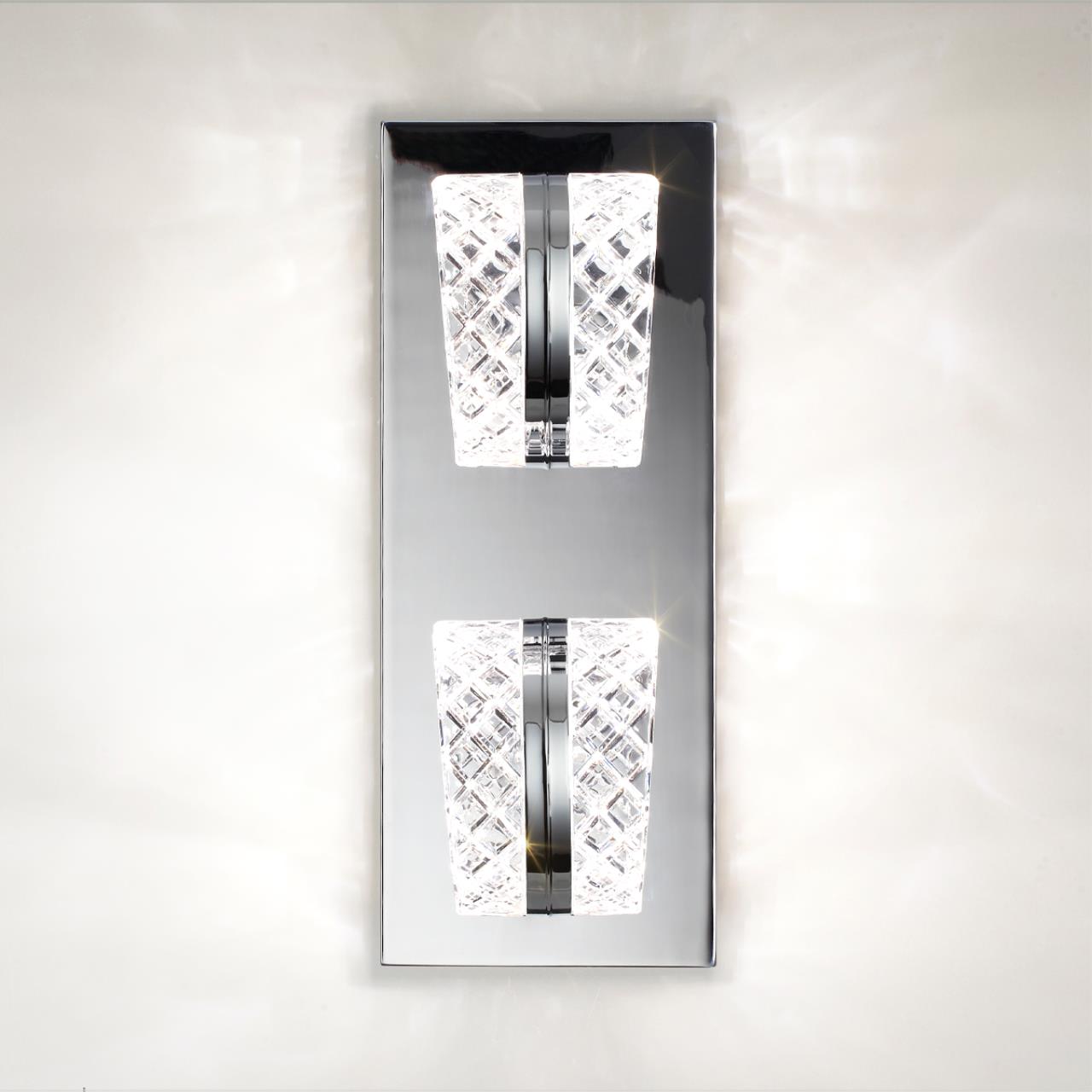 Бра 15*15*38 см, 1 LED*8W, 4000 К, Odeon Light Mirage, хром 5029/8WL