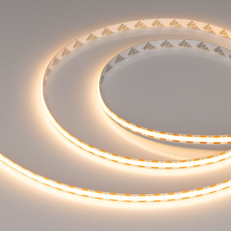 Лента COB-X400-8mm 12V Warm2700 (9 W/m, IP20, CSP, 2.5m), Arlight 039046. Цена указана за 2,5 метров. Продается кратно 2,5 метрам.