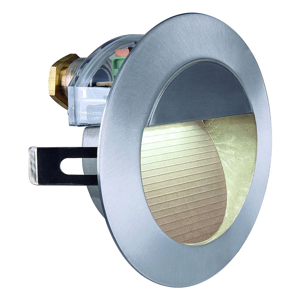 Светильник встраиваемый Slv DOWNUNDER LED 14 IP44 c 14 белыми теплыми LED 0.8Вт, матир.алюминий (лак), 230302