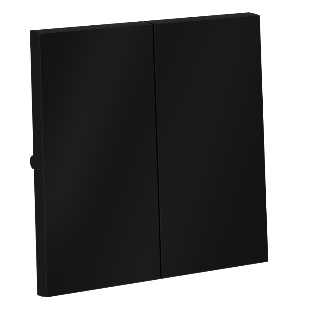 Клавиши для выключателя/переключателя двухклавишного, графит Voltum S70 VLS000307, Пластик Soft touch