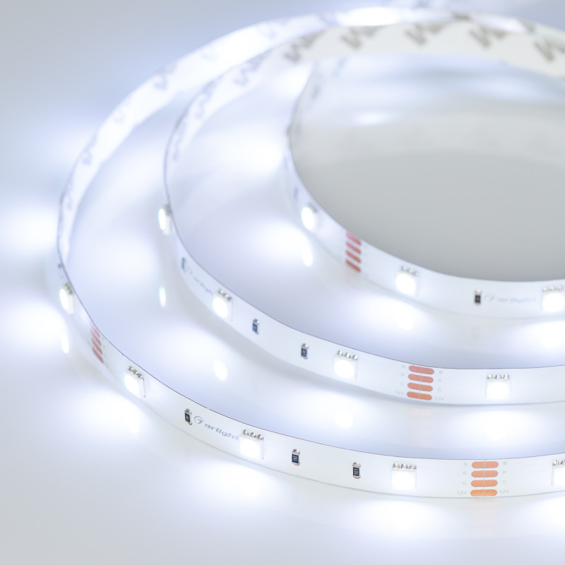 Лента RT-B30-10mm 12V RGB (7.2 W/m, IP20, 5060, 5m) (Arlight, Открытый) 010596(2). Цена указана за 5 метров. Продается кратно 5 метрам.