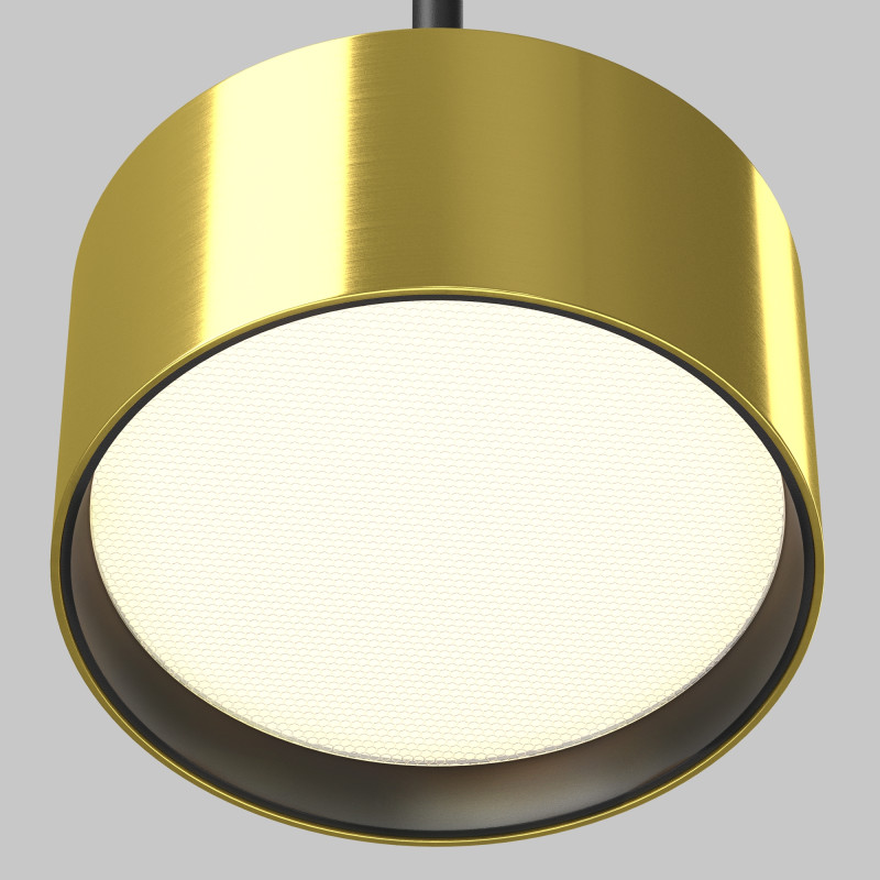 Подвесной светильник 12*12*16,4 см, LED, 12W, 3000К, Maytoni Technical Glare P102PL-12W3K-BS латунный