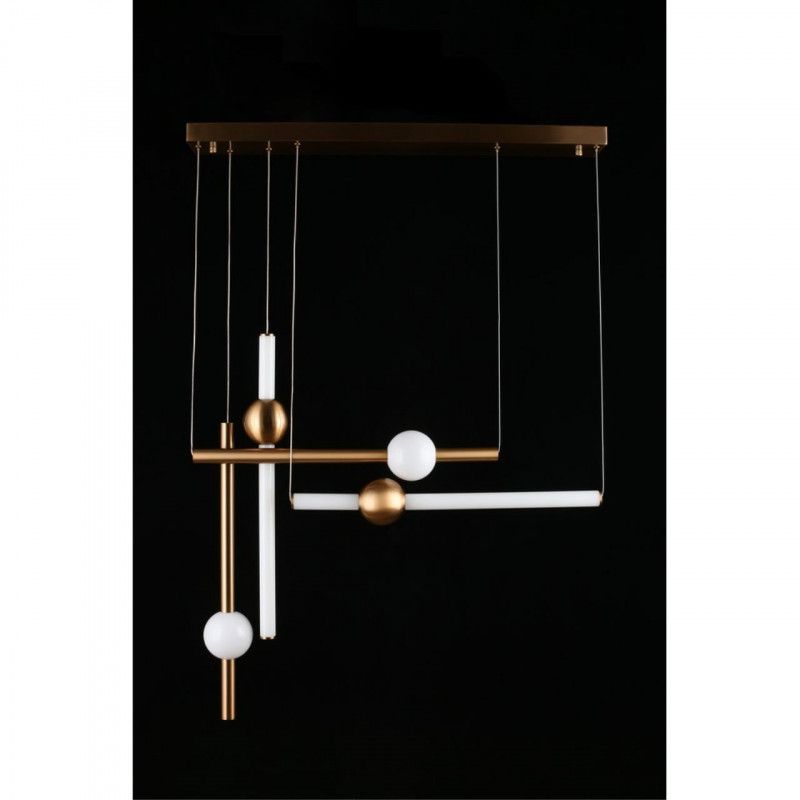 Подвесной светильник 85*15*90-250 см 50W, 3000K, Aployt Zhozefin APL.038.06.50, бронзовый