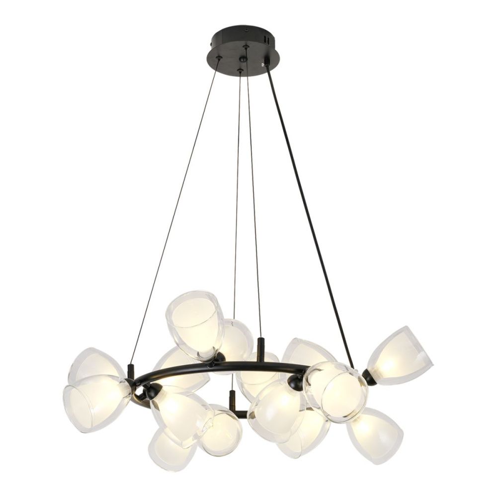 Подвесная люстра 65 см, Lussole Inglewood LSP-6063, черный