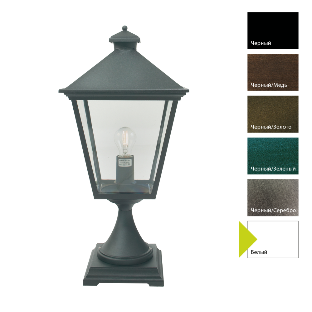 Фонар-пьедестал 30*30*69 см, E27*100 (накал.) 77 (гал.)W, Natural Concepts Norlys London Big 1580CS, W (Белый)