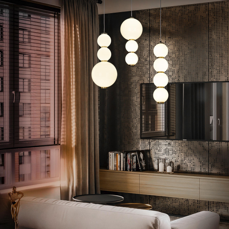 Светильник *18 см, 3*LED*14W, 4000К Loft It 10205/C Pearls, Золото