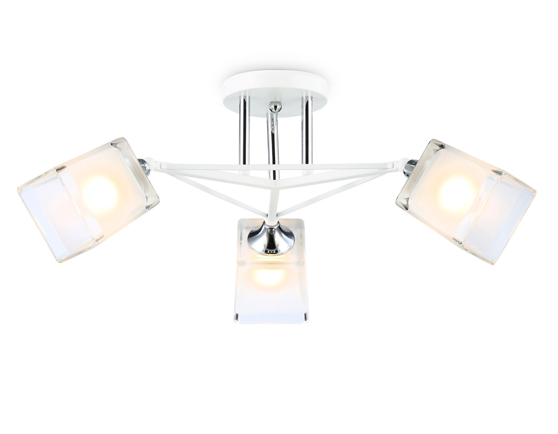 Светильник подвесной 56*15*25 см, E27 W, К, белый, хром Ambrella Traditional Modern TR303071