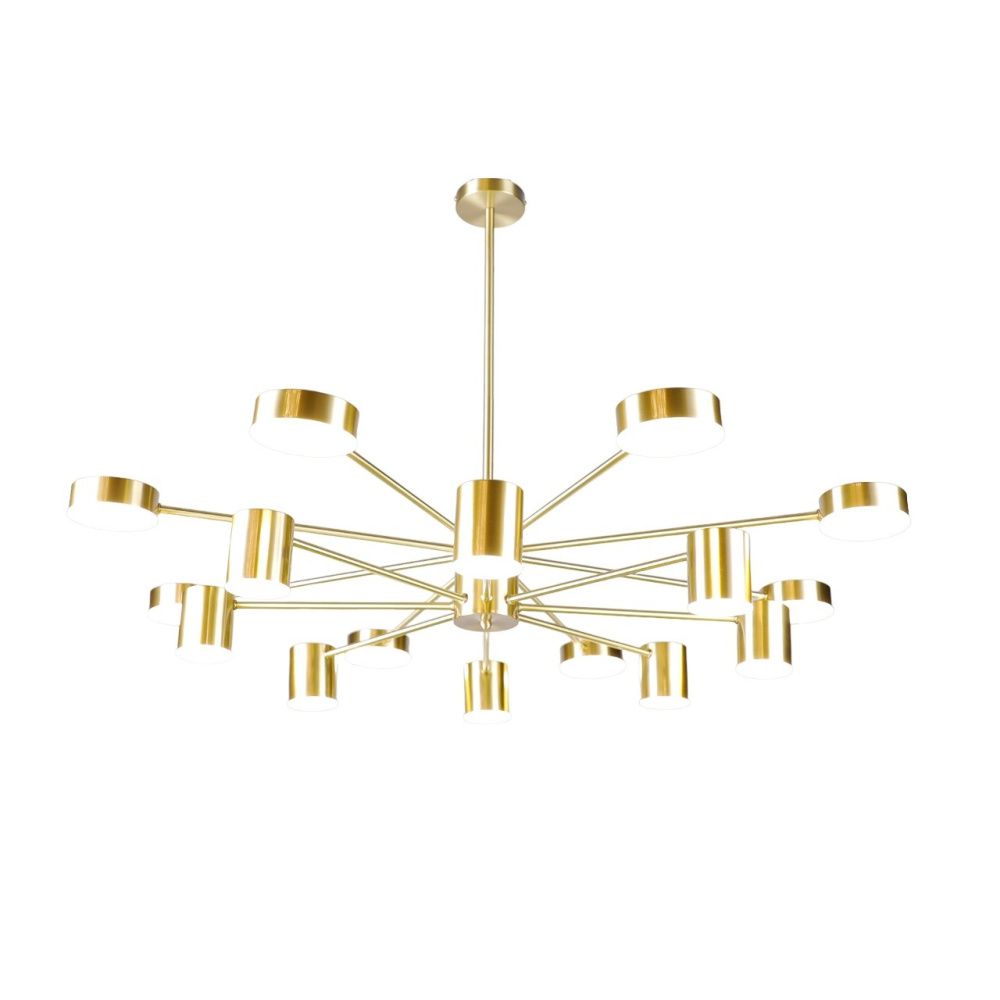 Люстра 102*102*67 см, 16*LED*93,6W, 3000 - 6000K Gerhort G31204/16COP WT, Медь