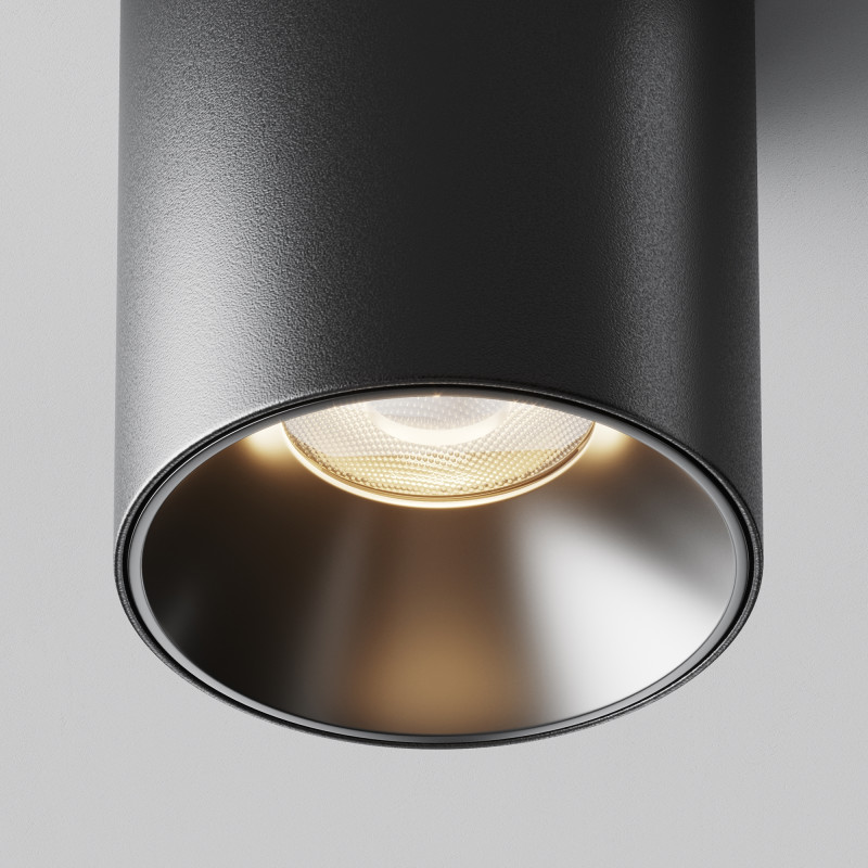 Накладной светильник 7,5*7,5*9 см,  LED, 12W, 3000К, Maytoni Technical Alfa LED C064CL-12W3K-RD-B черный