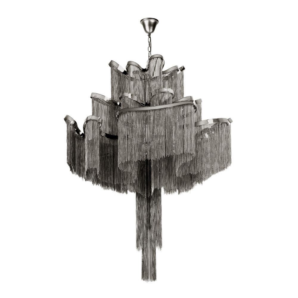 Подвесная люстра 100 см, Loft IT Stream 10208/1000 Gunmetal, черный хром