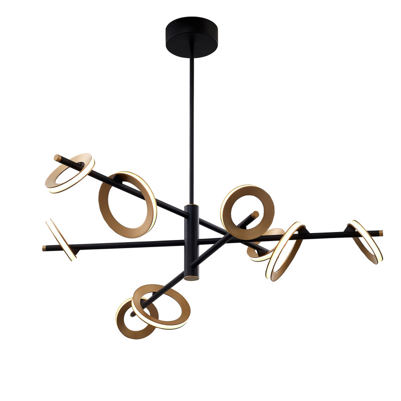 Люстра на штанге 102*102*146 см, 3*LED, 51W, 4000К, Favourite Jongleur 4322-9P черный