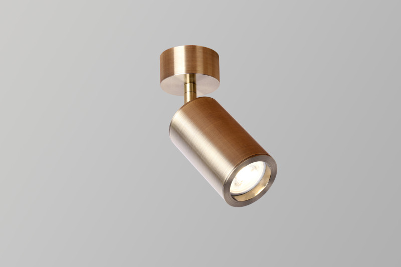 Светильник 6*6 см, GU10 35W, Favourite Angularis 2801-1U, D60*H175, Светильник, поворотный плафон, латунный цвет каркаса