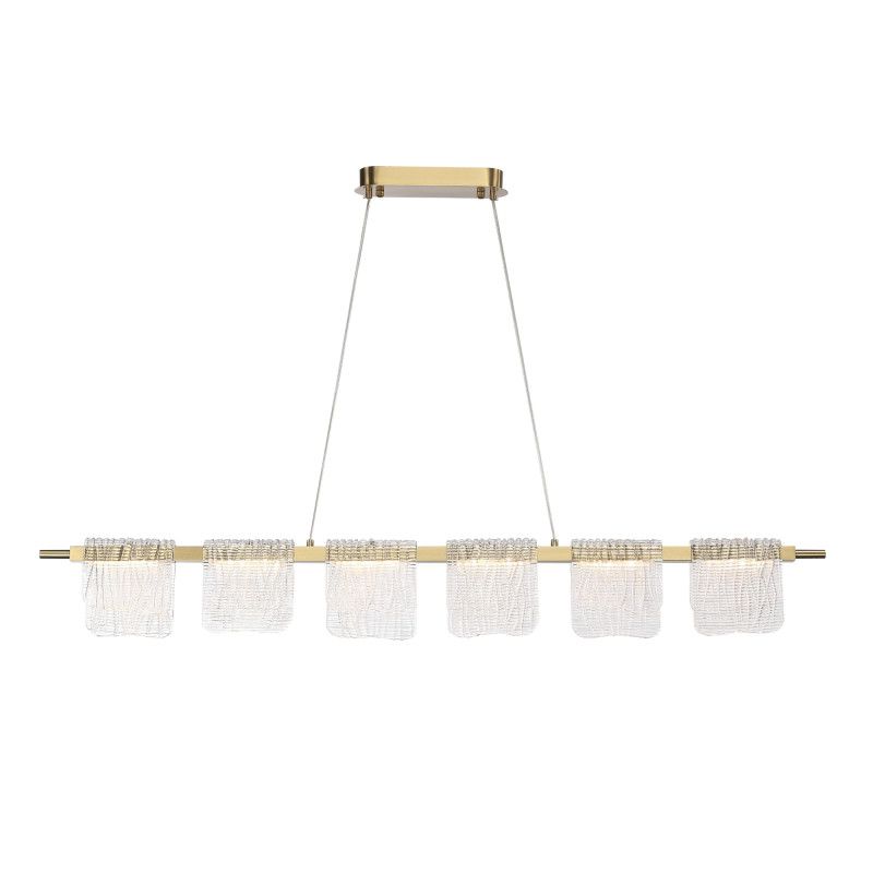 Подвесной светильник 122*15*150 см, 1*LED*36W, 4000K, ST-Luce Voile SL6021.203.36, золотой